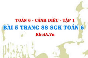 Bài 5 trang 88 SGK Toán 6 tập 1 Cánh Diều